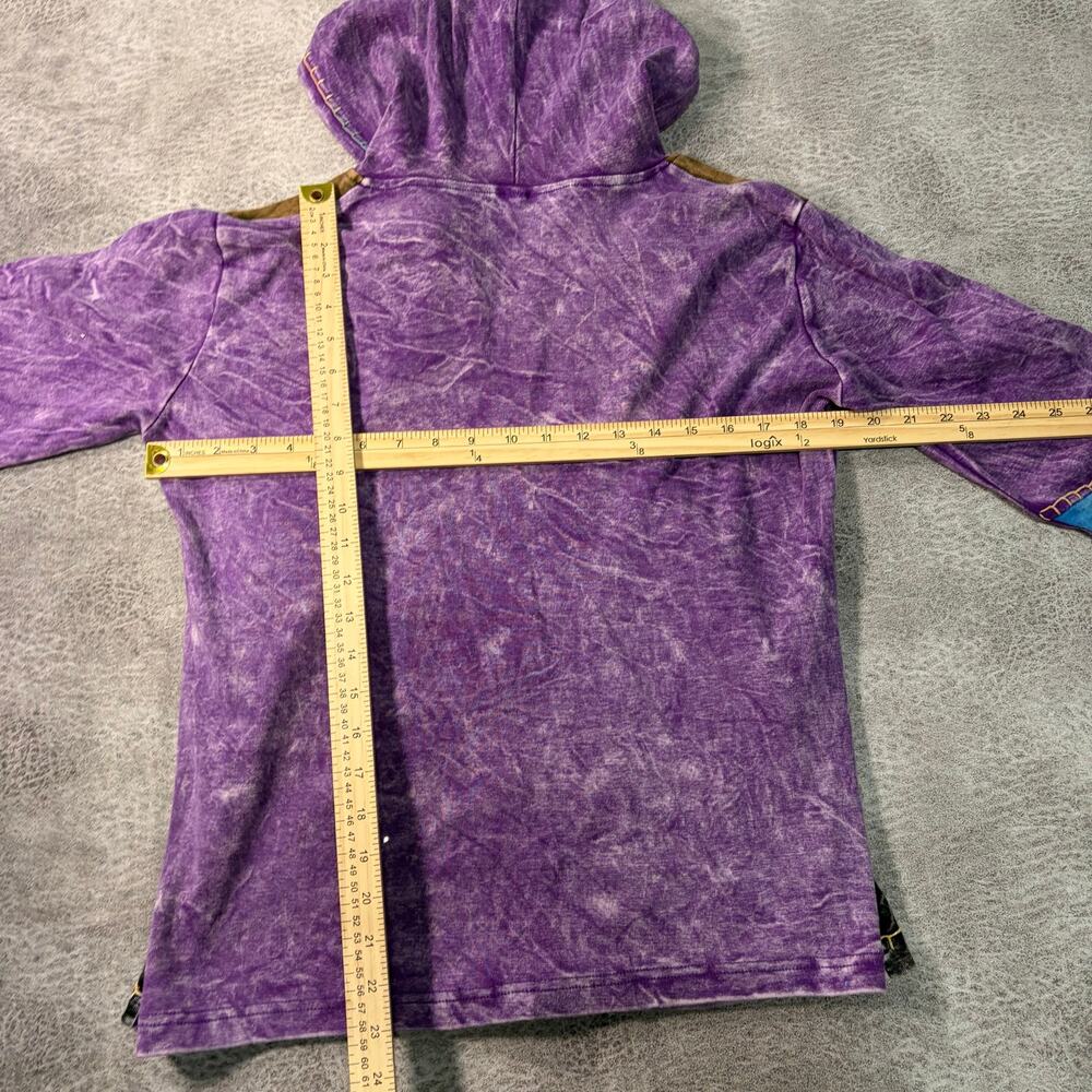 Patchwork Multicolor Embroidered Zip Up Hoodie - image 6